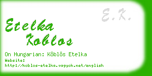 etelka koblos business card